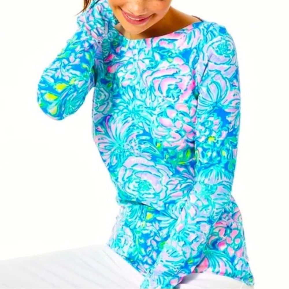 Lilly Pulitzer Aleah top in print in full bloom size medium NWT
